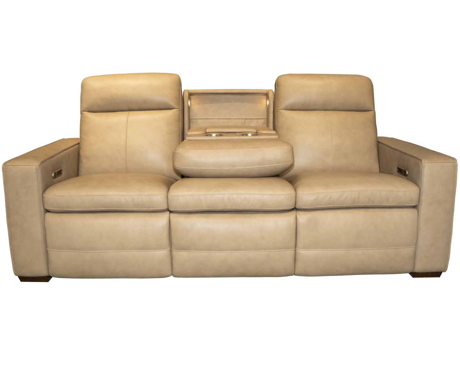 Dutch 1519 Triple Power Recliner (+2 colors) in stock - Dutch Triple Power Reclining Console Sofa
