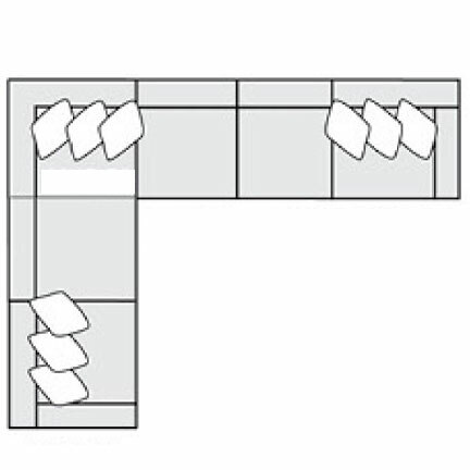 Layout I: Six Piece Sectional 131" x 170"