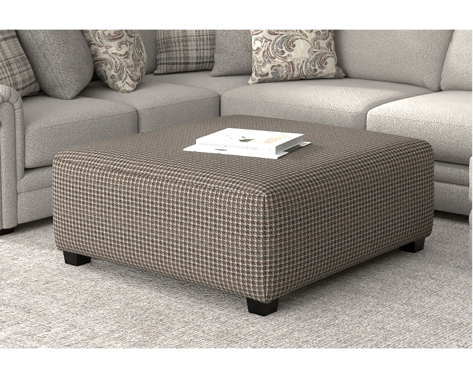 Livingston 3345 Modular Sectional (includes pillows) - Livingston 40" or 45" Square Cocktail Ottoman