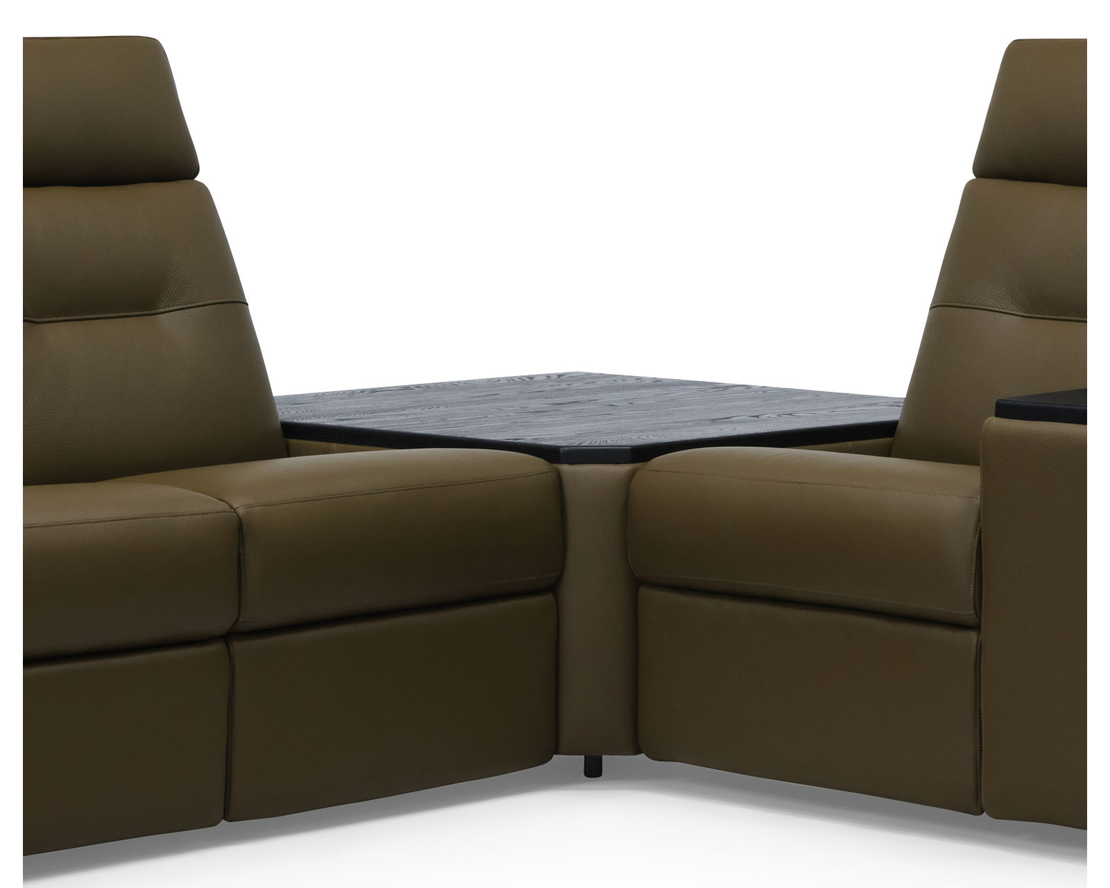 Essex 40112 Triple Power Reclining Sectional (+50 fabrics) - Essex Wood Top Corner