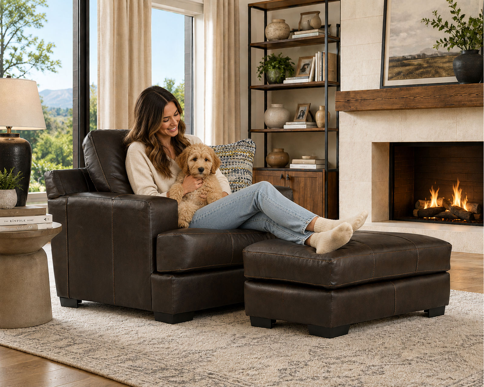 Marco 92" Top Grain Leather Sofa 2 colors (Includes pillows) In stock