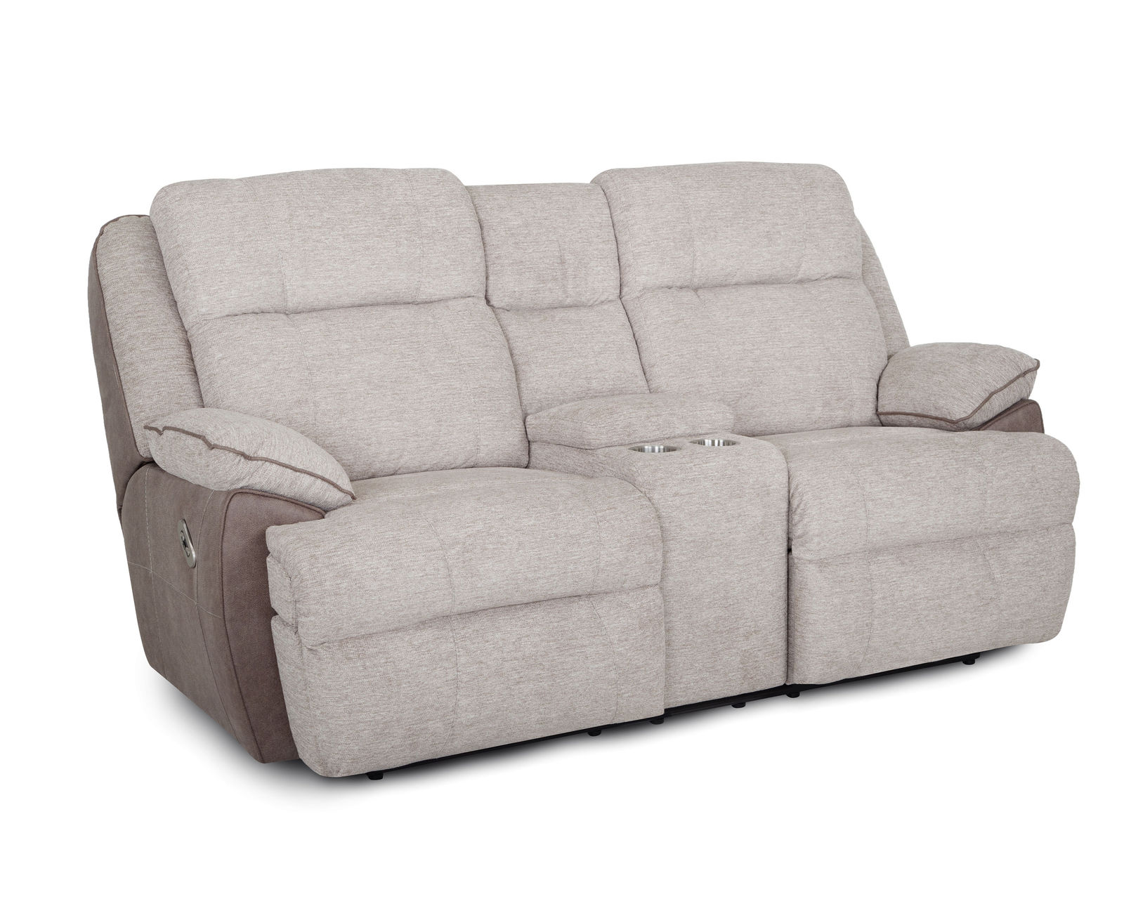 Broderick Two Tone 90" Power Reclining Sofa  - Broderick 81" Power Reclining Console Loveseat