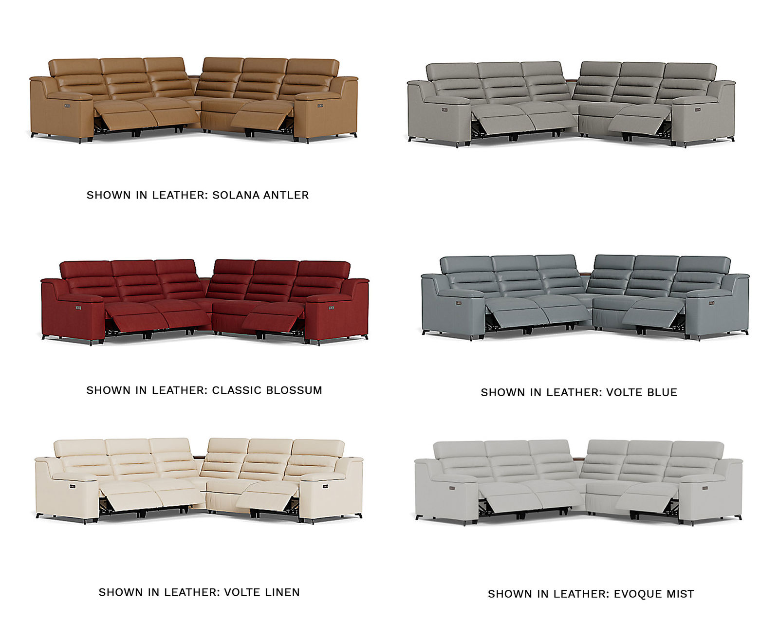 Lotus 44012 Reclining Sectional (+200 colors) - Over 200 top performance fabrics and leathers
