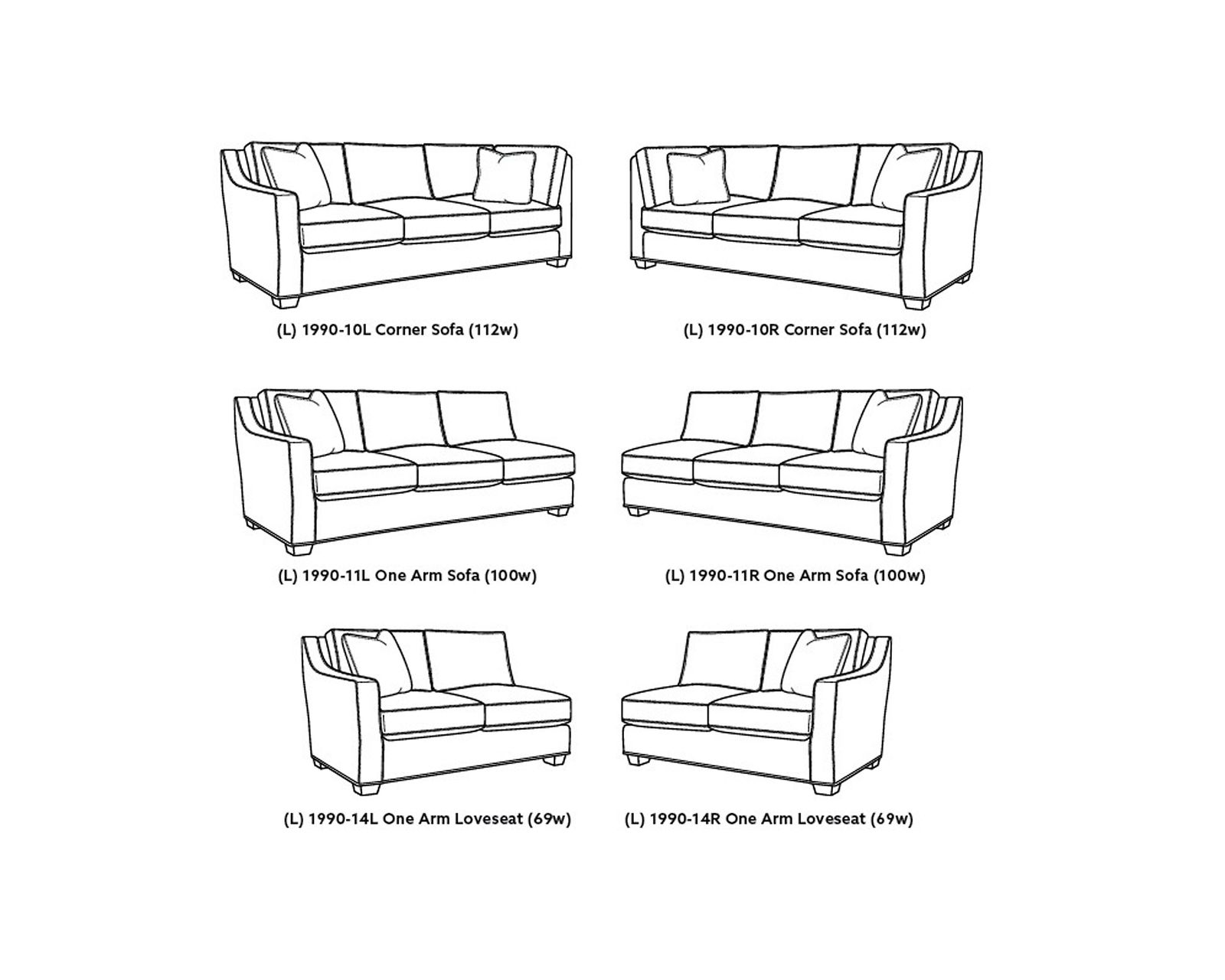 Barrett Leather Sectional (+45 leathers) - Pieces Available