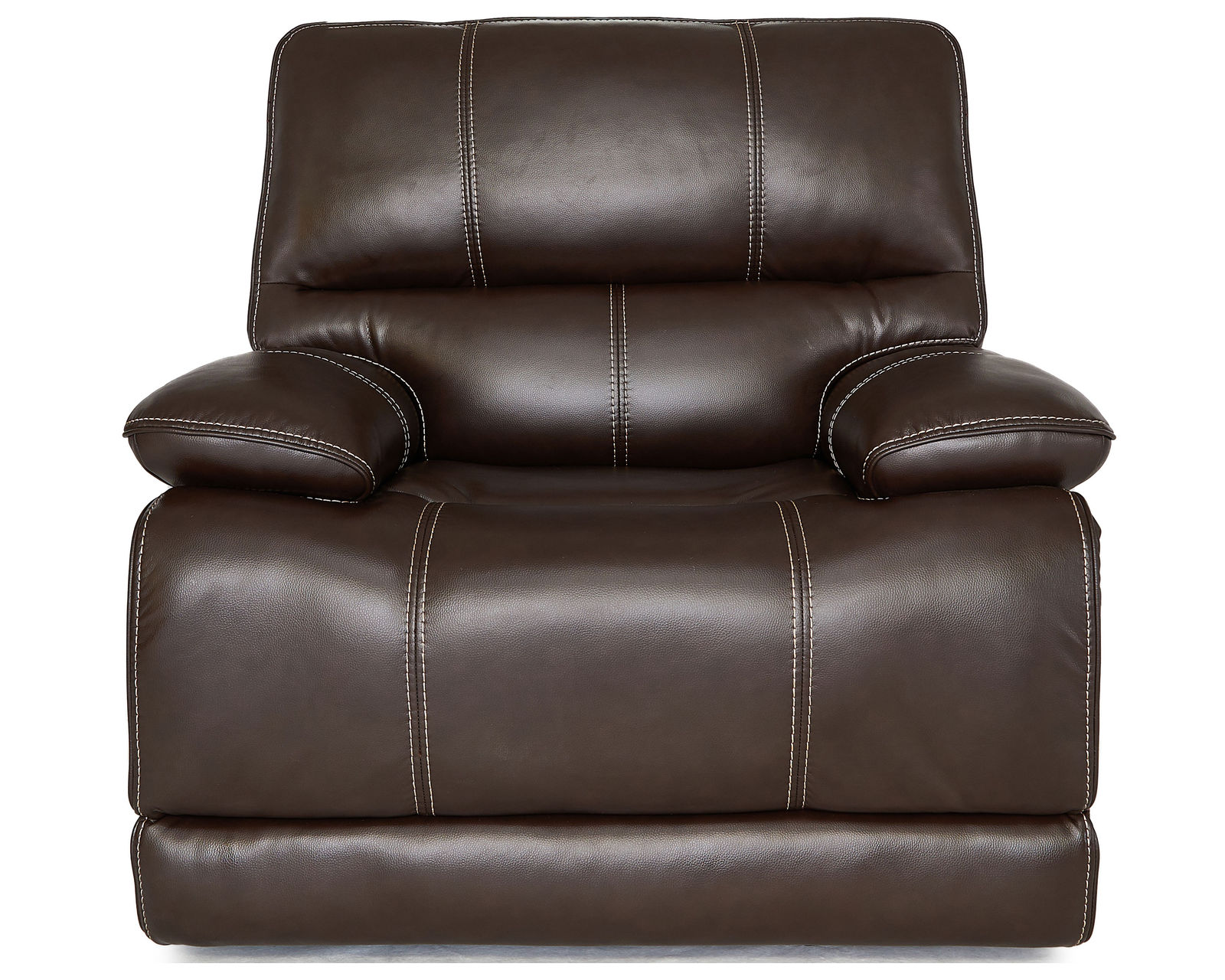 Shelby Power Headrest Power Reclining Sectional in Cabrera Cocoa (Leather like fabric) - Shelby Power Headrest Power Recliner