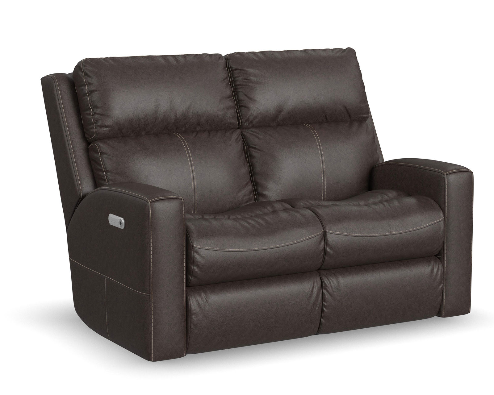 Score Zero Gravity Leather Power Reclining Sofa with Power Headrests and Lumbar (Colors Available) - Divided back cushions have a clean look and cradles the head, neck, and shoulders