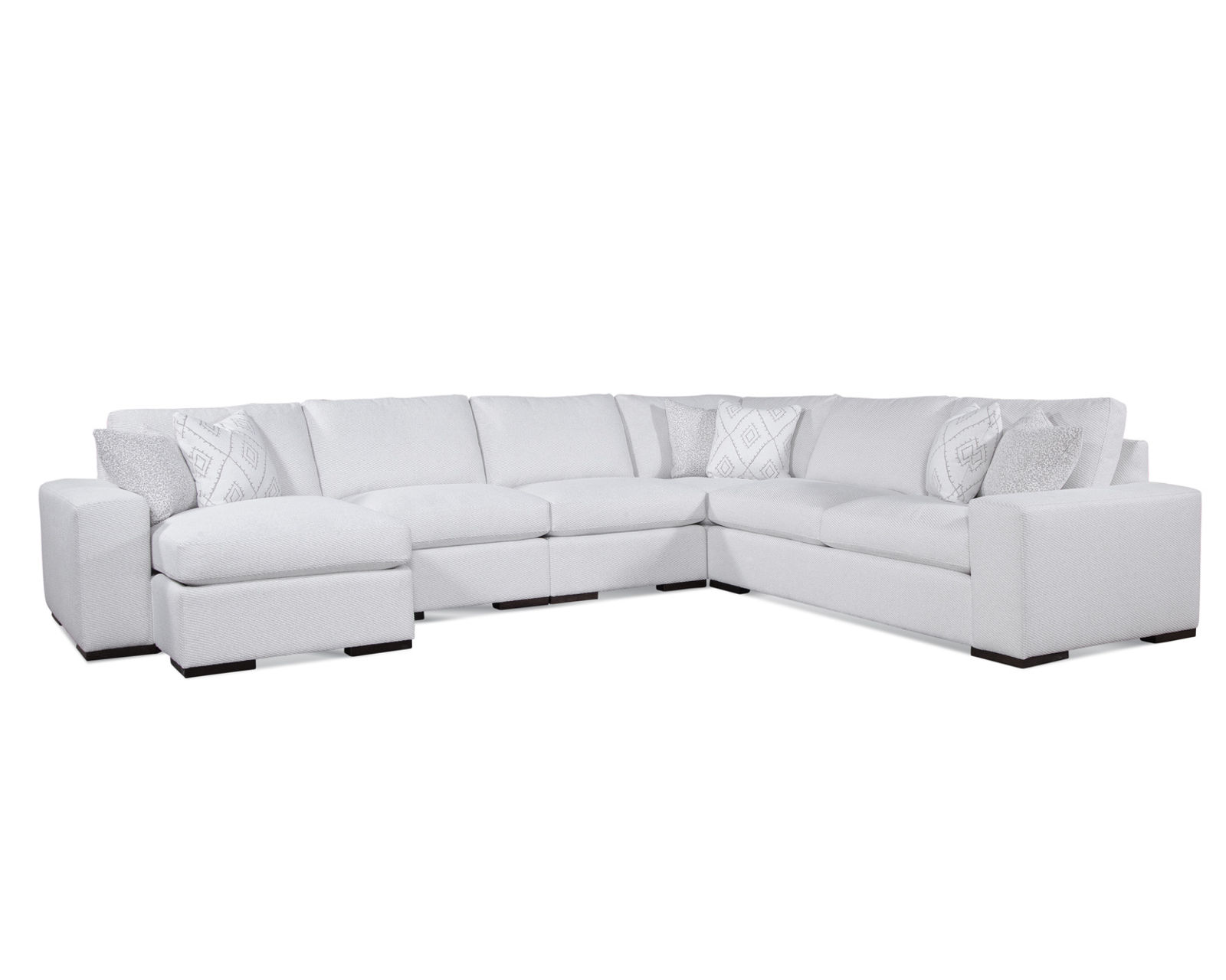 Memphis Stationary Chaise Sectional (+69 fabrics) - Layout A:  Five Piece Sectional 158" x 126"