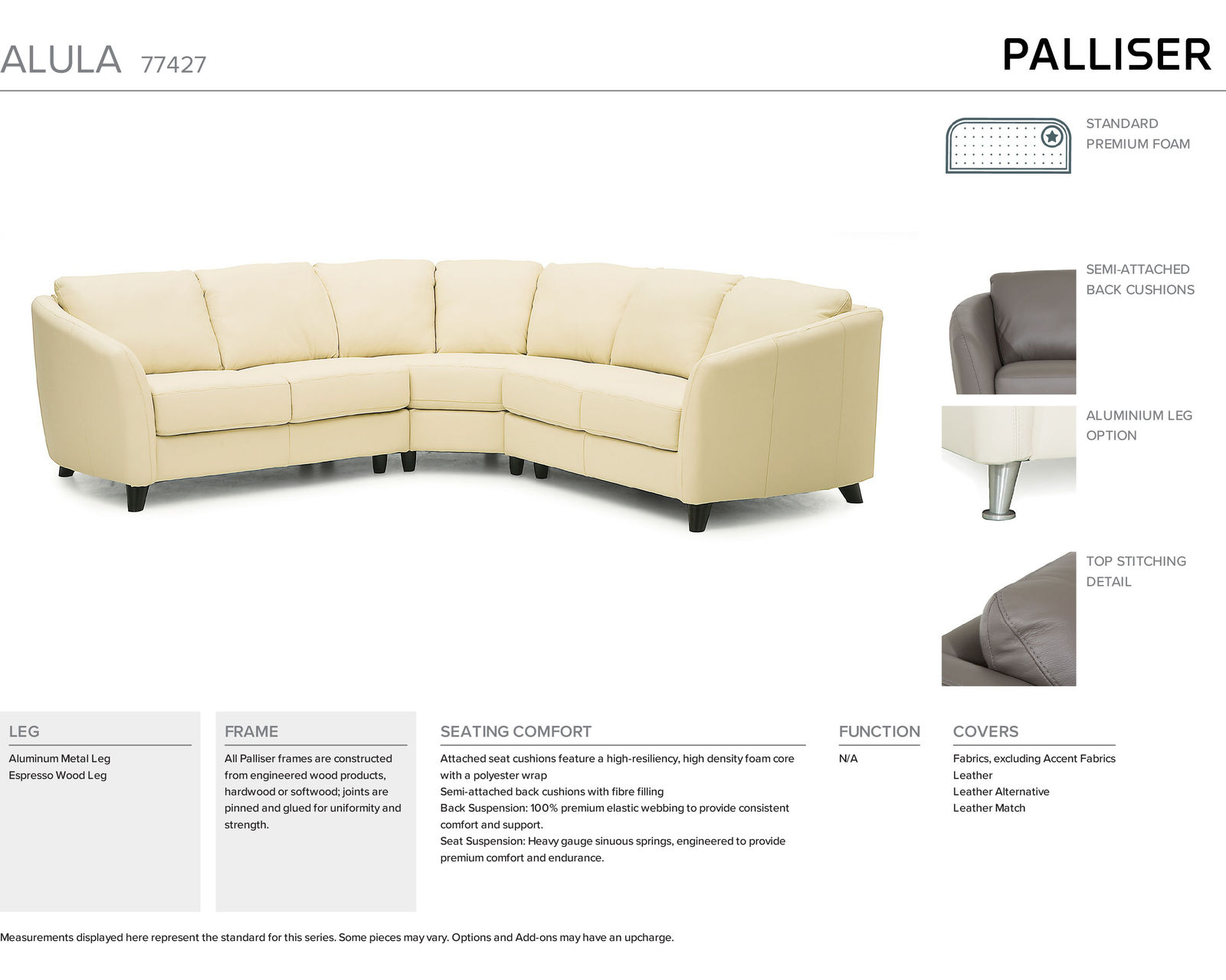 Alula 77247 Sectional (+100 Leathers)