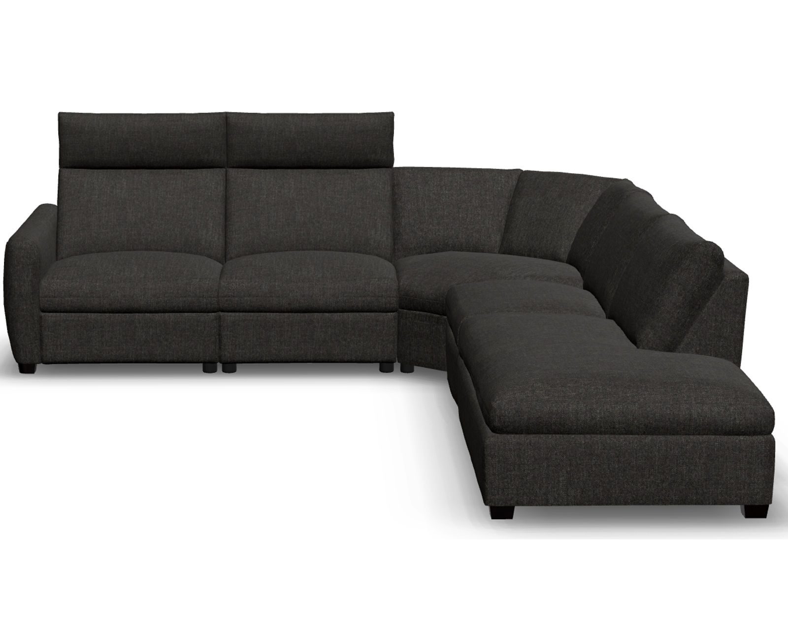 Charli 77743 Power Reclining Sectional (+50 fabrics) - Layout Q: Five Piece Reclining Sectional (2 recliners) 110" x 150"