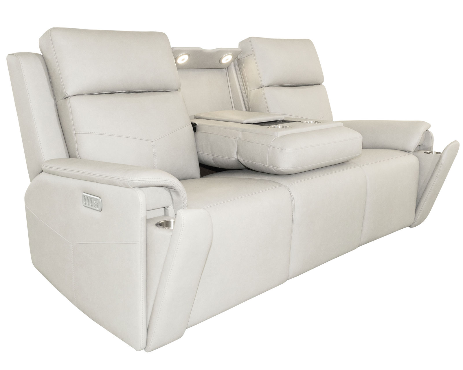 Vernon Triple Power Zero Gravity Reclining Console Loveseat w/ Heat and Massage (+2 colors) In stock