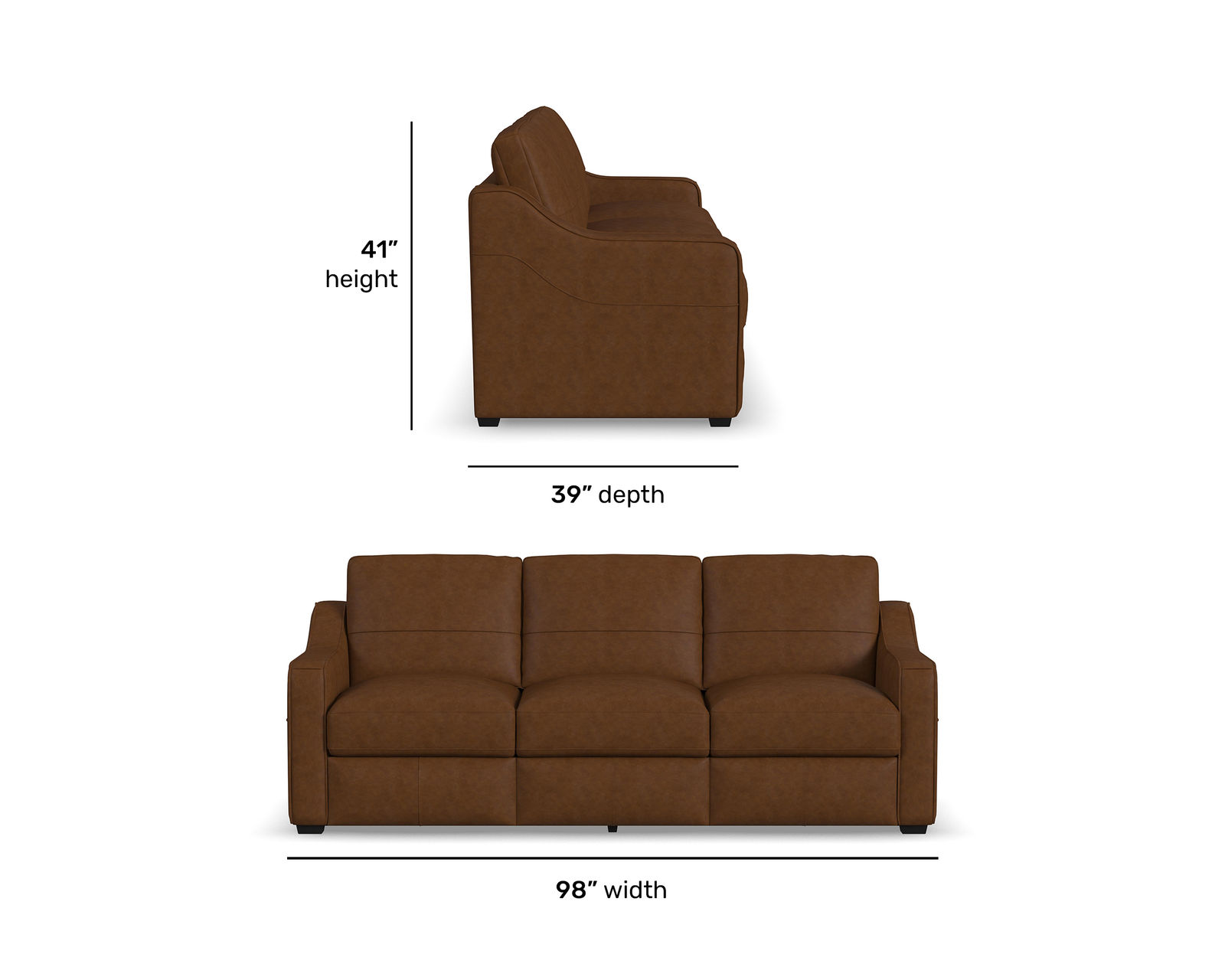 Hudson 98" Leather Sofa (2 colors) - The Comfort You Love Today. The Durability You’ll Appreciate Tomorrow.