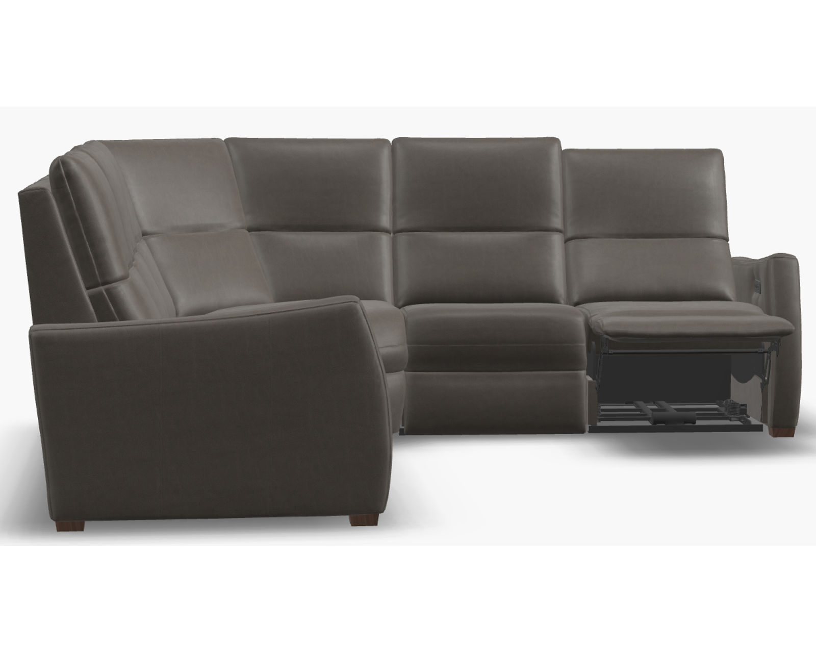 Luna 40110 Triple Power Reclining Sectional (+100 leathers) - Layout C: Three Piece Reclining Sectional (2 recliners) 98" x 98"