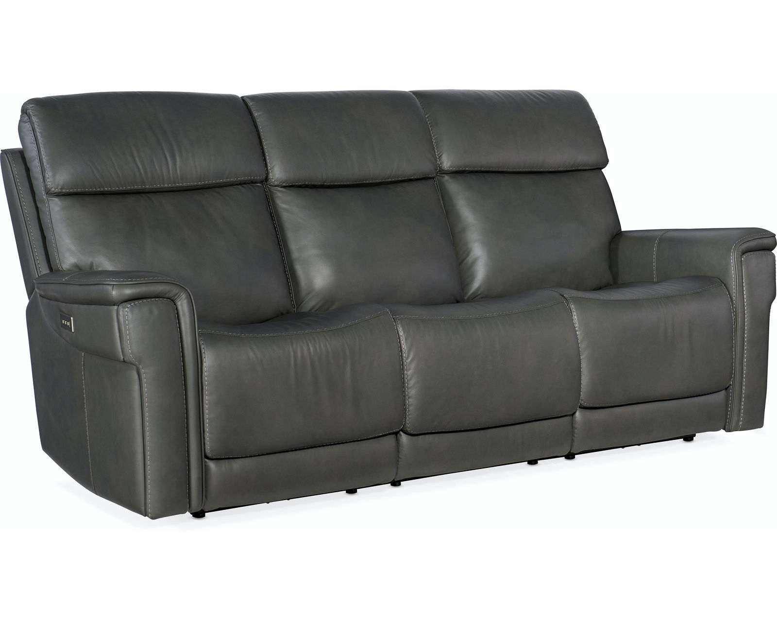 Lyra Leather Zero Gravity Power Sofa with Power Headrest 89" (Gray) In stock