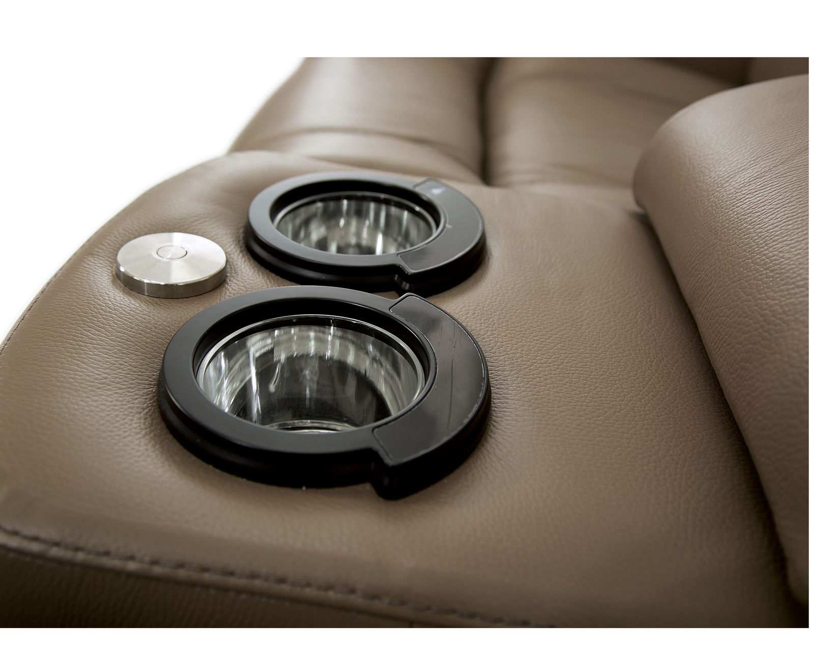 Hastings 41068 Power Headrest Power Reclining 87" Sofa (Made to order) - Lighted cupholders with storage