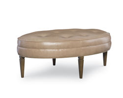 Ellipse 50" x 30" Leather Oval Cocktail Ottoman (+45 leathers)