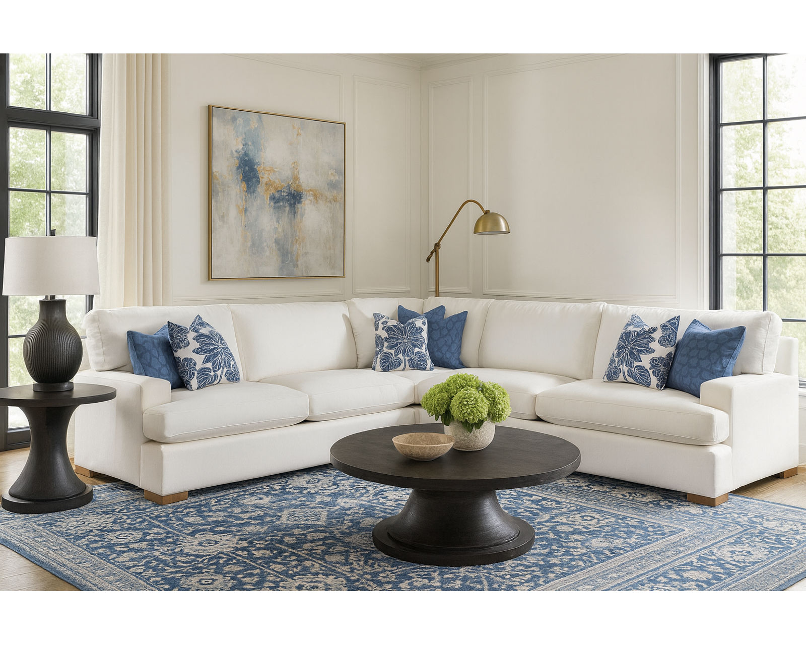 Cambria Stationary Sectional (+69 fabrics) - Sectional Layout: F
