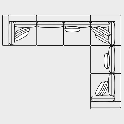 Layout H: Six Piece Sectional 155" x 118"