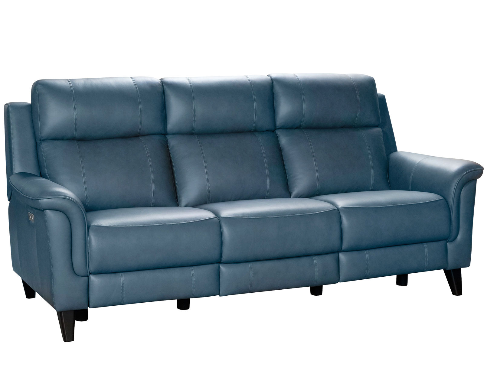 Kester 86" Leather Power Headrest Power Reclining Sofa (Bluegray) In stock
