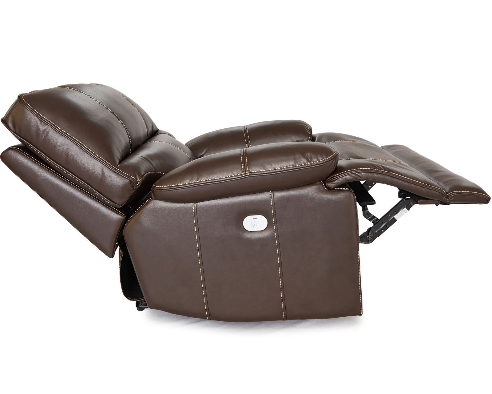 Shelby Power Headrest Power Reclining Sectional in Cabrera Cocoa (Leather like fabric) - Shelby Power Headrest Power Recliner