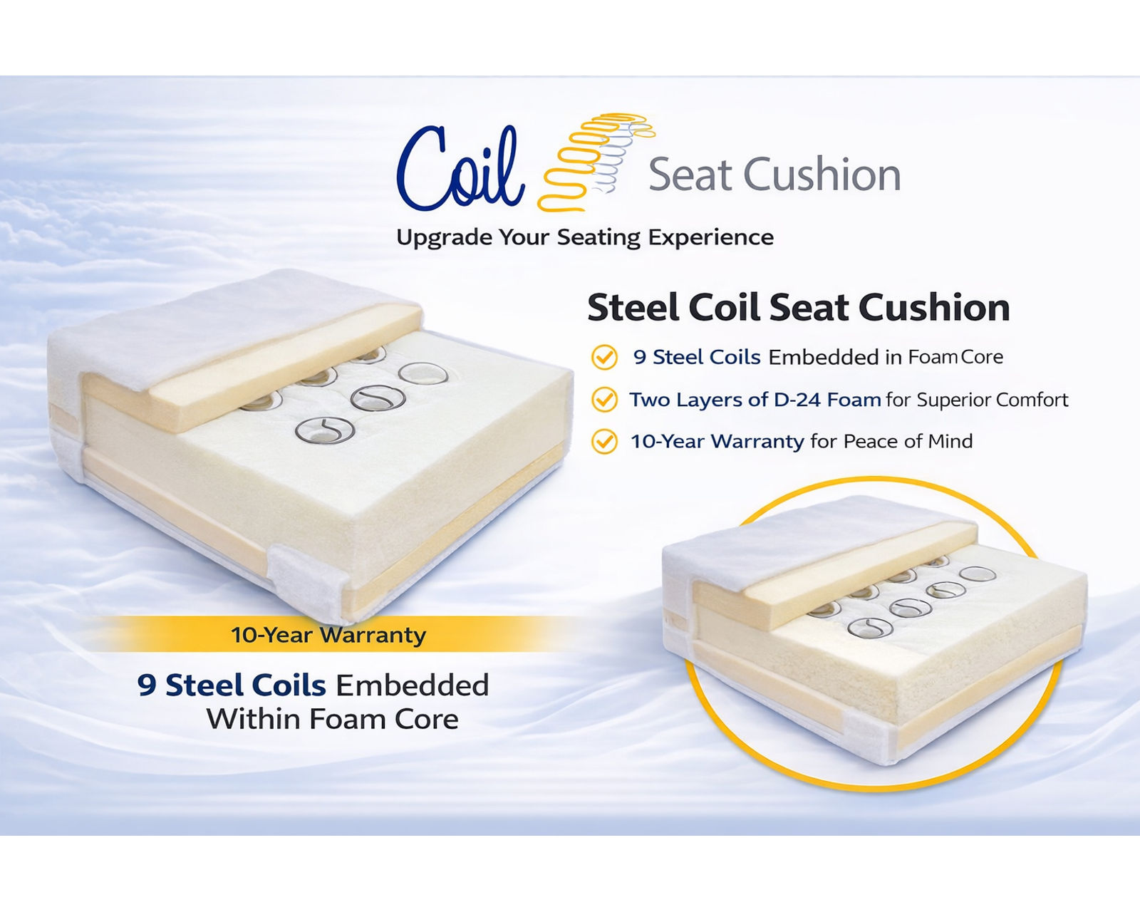 Cole Two Piece Chaise Sectional  (+101 Standard and Performance Fabrics) - Includes coil seat cushion for comfort and durability