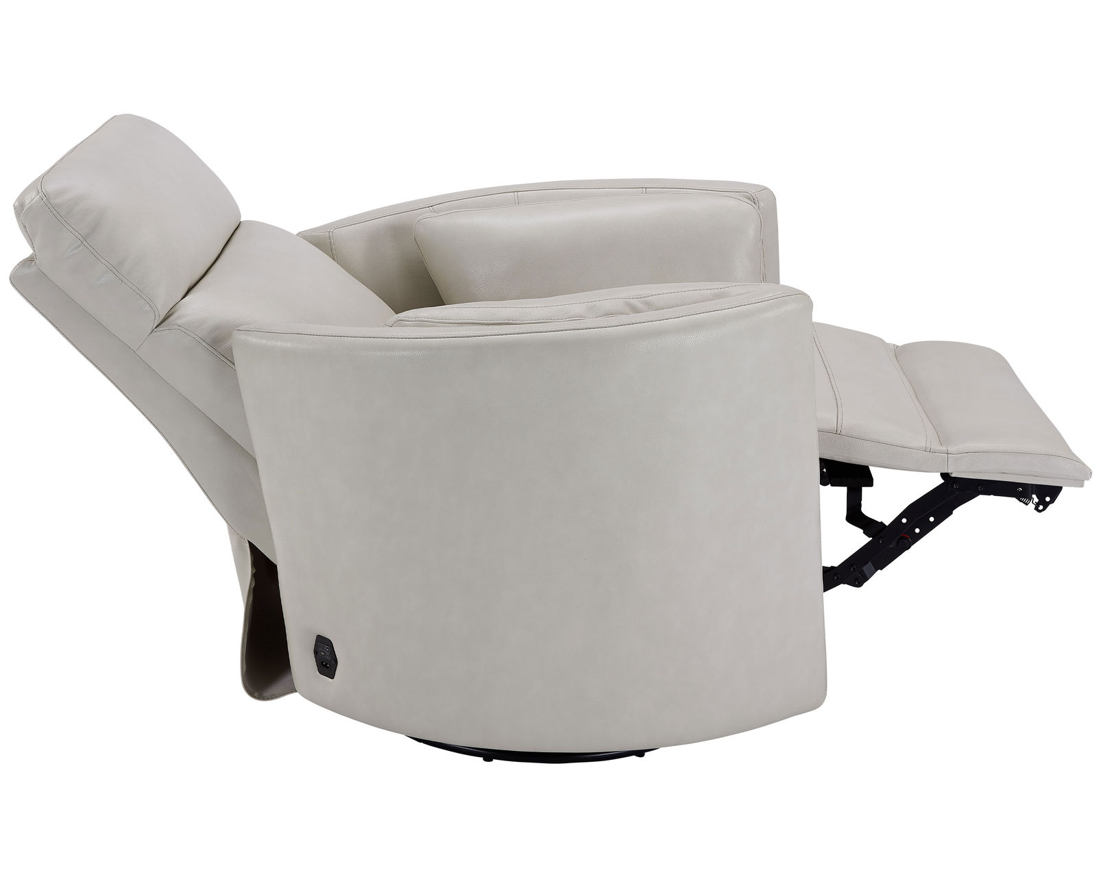 Radius FreeMotion Cordless Power Swivel Glider Recliner (Battery Operated) in Ivory Leather (In stock - Fast shipping) - Radius FreeMotion Cordless Power Swivel Glider Recliner (Battery Operated) in Florence Ivory