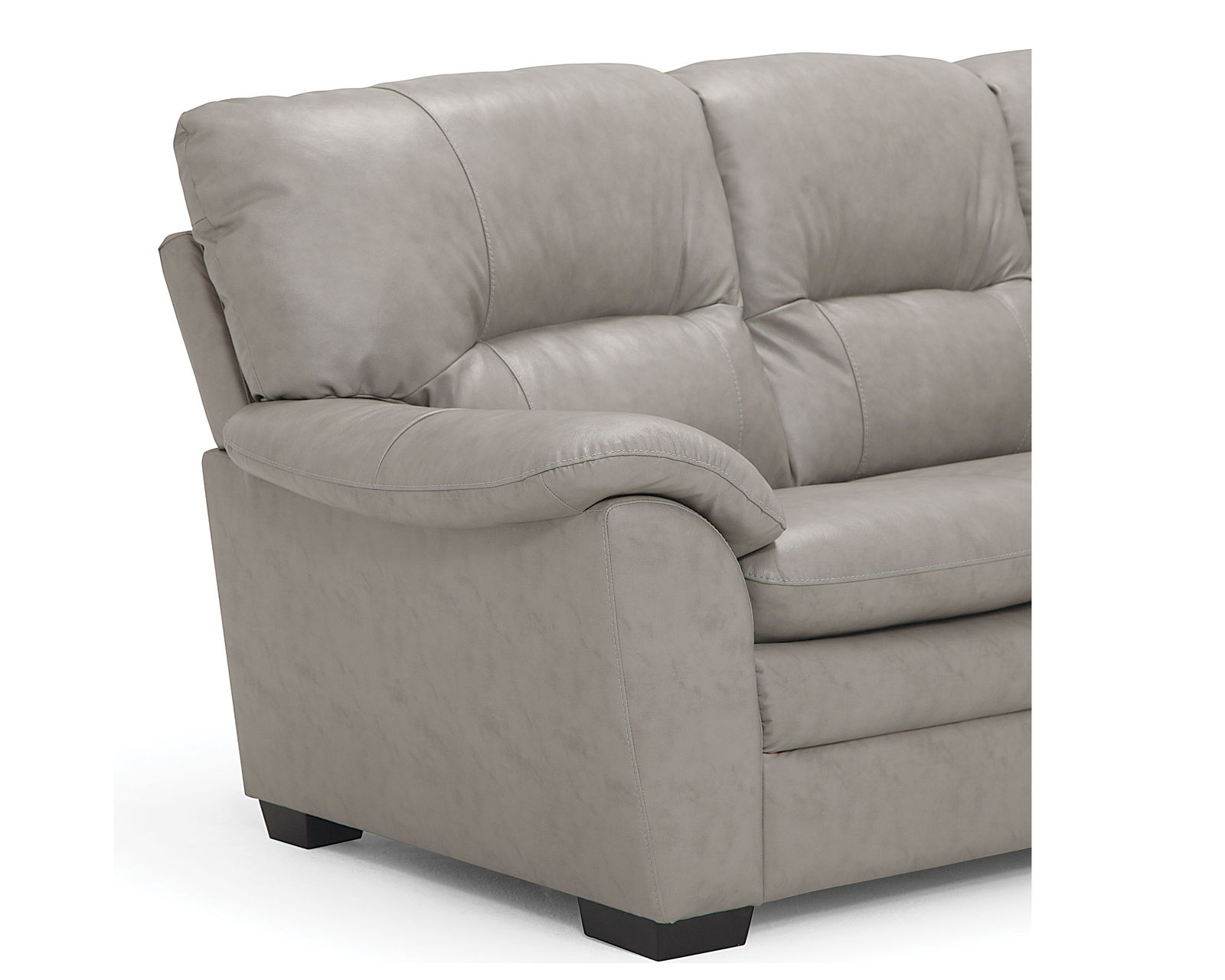 Amisk 77343 Sofa (84") +100 leathers - Semi-attached back cushions feature a fibre filling, blown into channels to prevent shifting and provide pillow-soft comfort