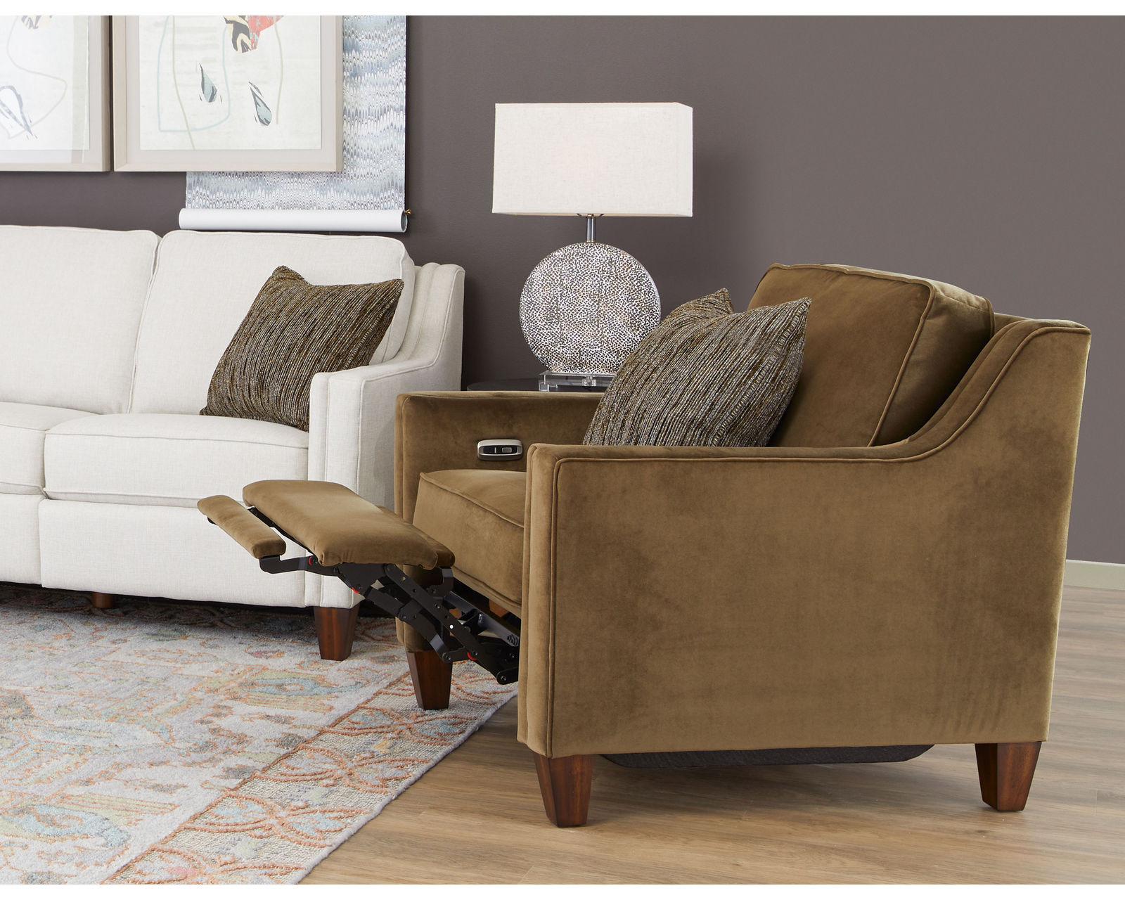 Finley 5010 Fabric Inclining Power Recliner (+50 colors)