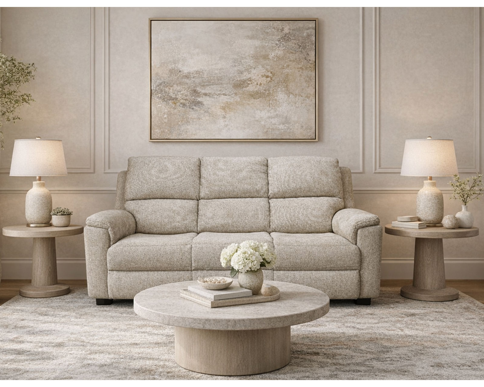 Seattle EZ8K Reclining Sofa - 86"  (+100 Standard and Performance Fabrics) - Add the power recline option with cordless reclining