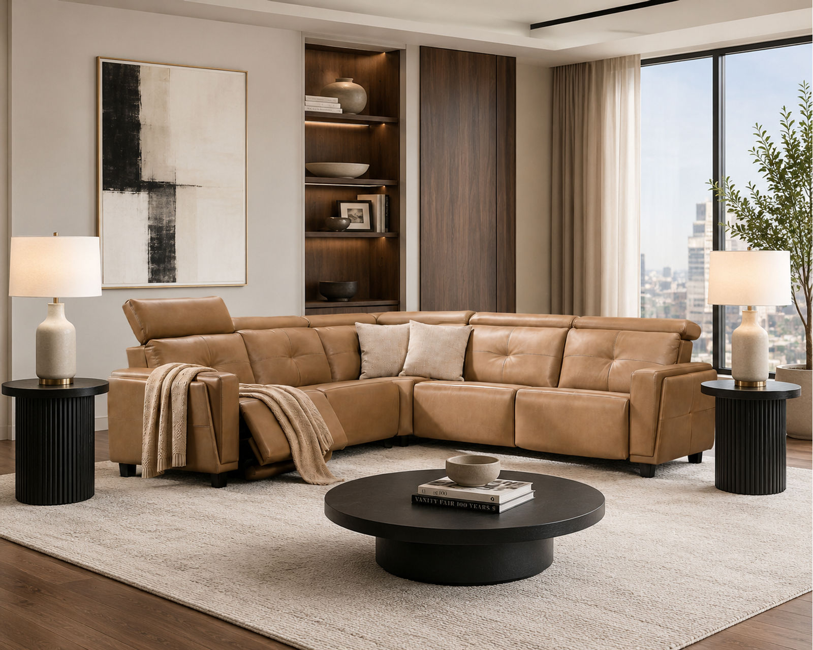 Mackenzie F090 Power Headrest Power Reclining Sectional (standard and wide seat widths) +140 leathers - Luxury Seating, Smart Investment