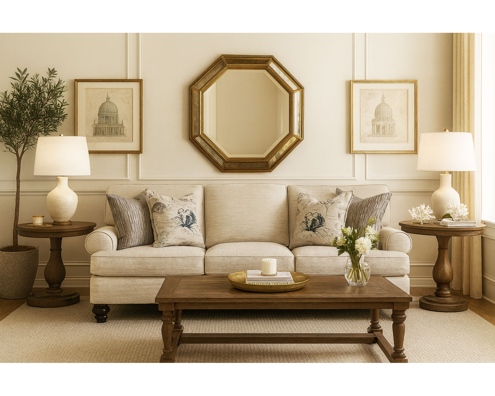 Lowell 86" Sofa (+69 fabrics) - Lowell 86" Sofa (Three cushions)