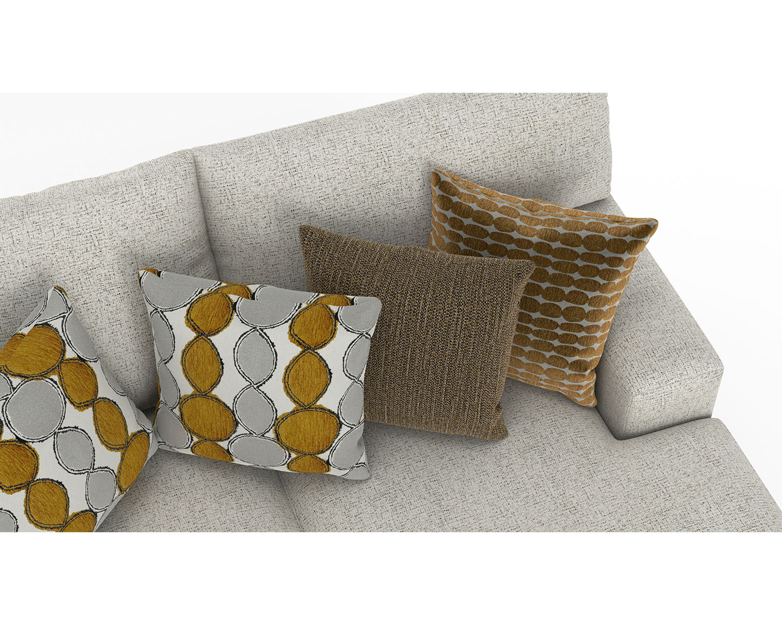 Tori 3 Piece Chaise Sectional (Includes pillows) - Sit Back. Relax. Love Your Home.
