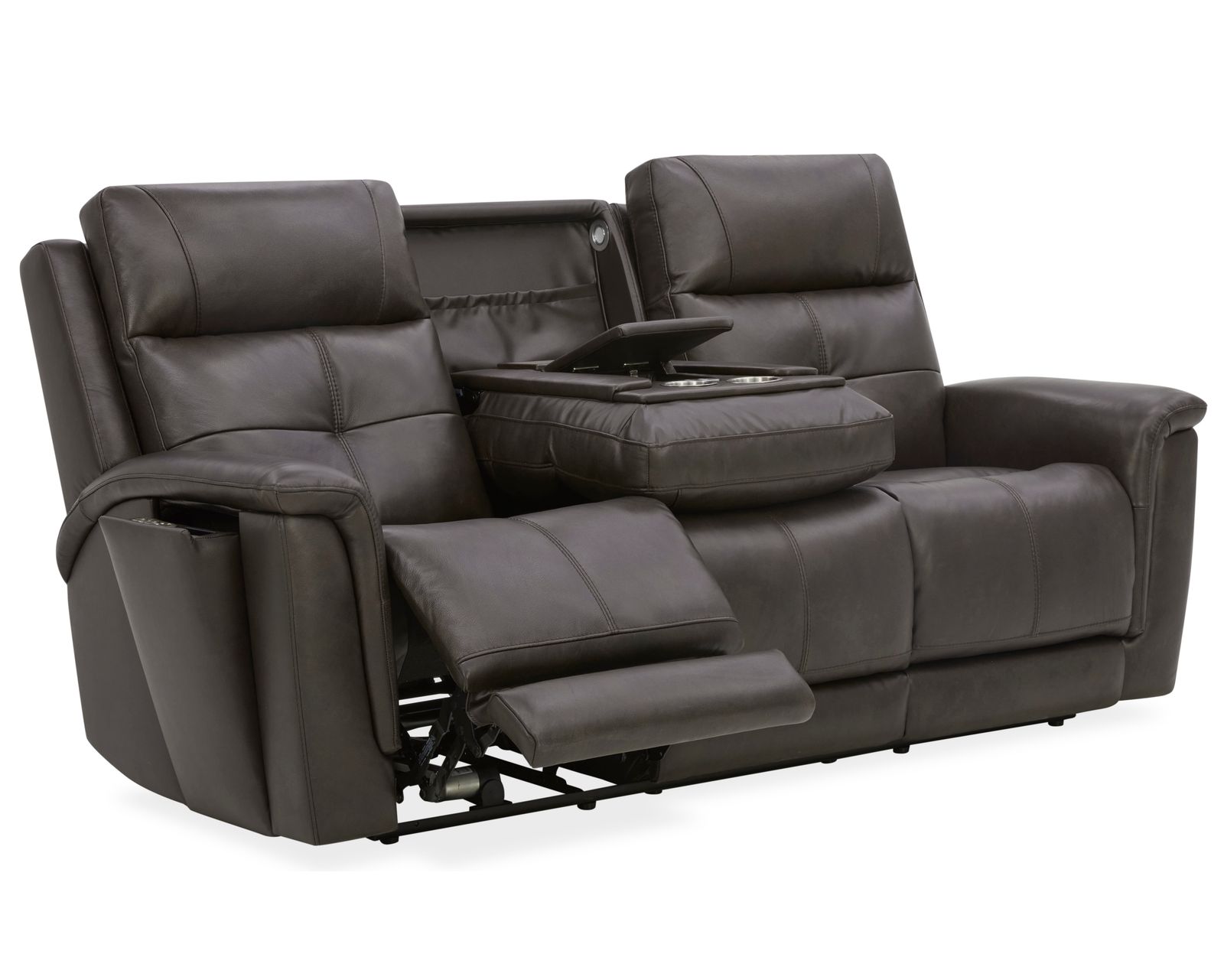 Ranger Zero Gravity Triple Power Reclining Sofa with Heat and Massage (86") 2 colors - In stock - Drop-down back cushion includes two cupholders, LED lights, and wireless charging 