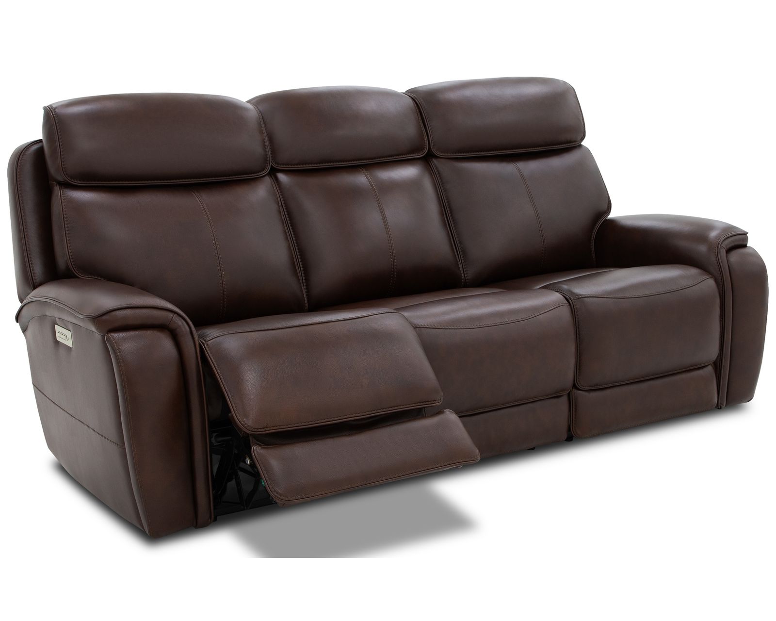 Walker 1580-70 Triple Power Leather Reclining 90" Sofa w/Drop down table (2 colors)