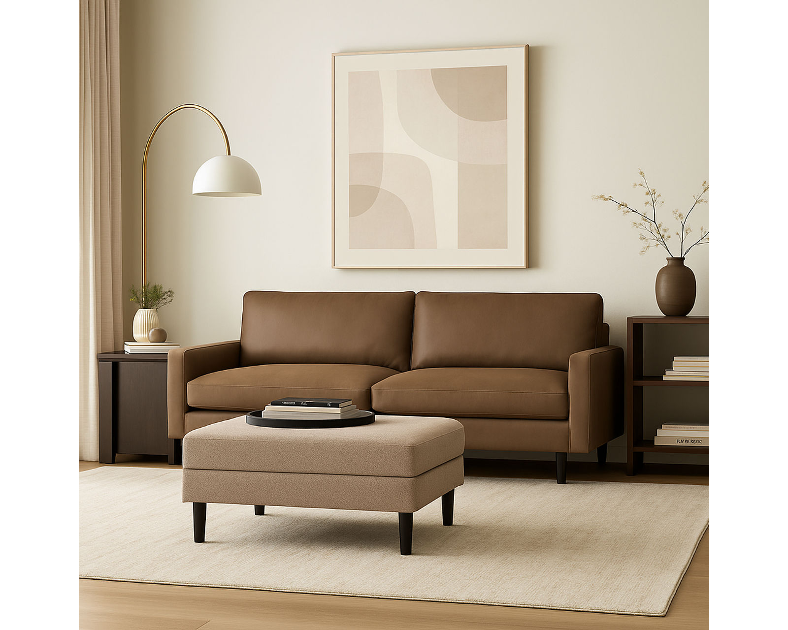 Oscar 77158 Sofa (76", 85" or 93") +100 leathers - Oskar 85" Sofa (two cushions)