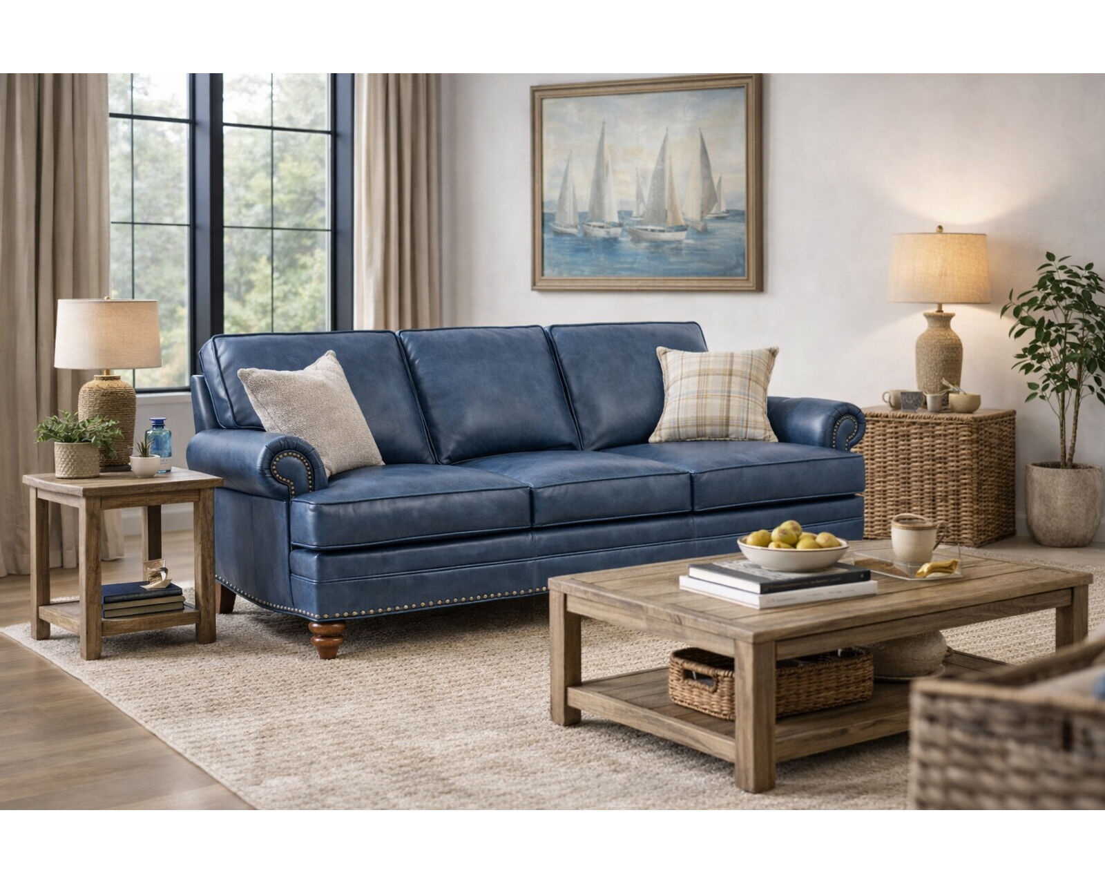 Bradington Young Carrado Sofa (12 leathers) 8-Way Hand Tie - Carrado Stationary Sofa 8-Way Hand Tie