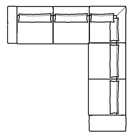 Layout H: Seven Piece Sectional 122" x 129"