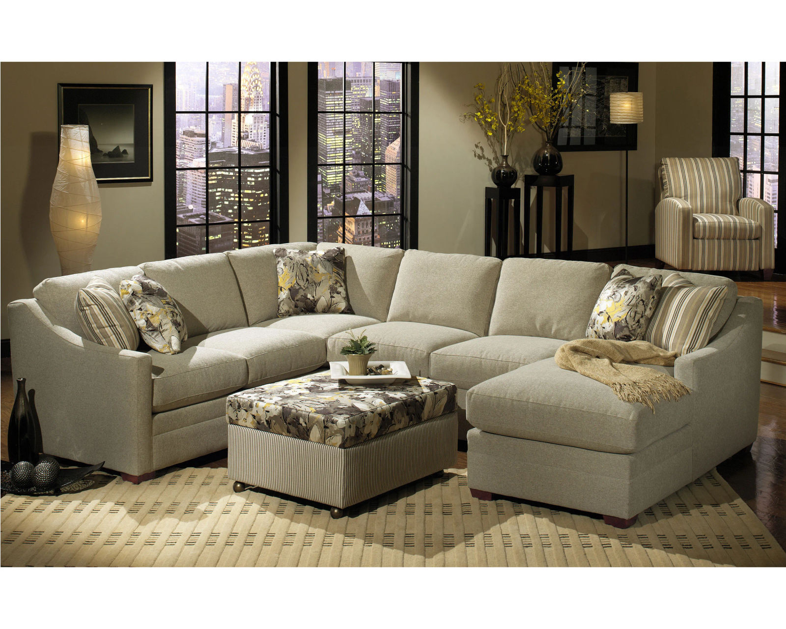 F9 Sleeper Sectional (100+ Performance fabrics) Make it Yours - Sleeper Sectional Layout M:  Features track arm with box back cushions