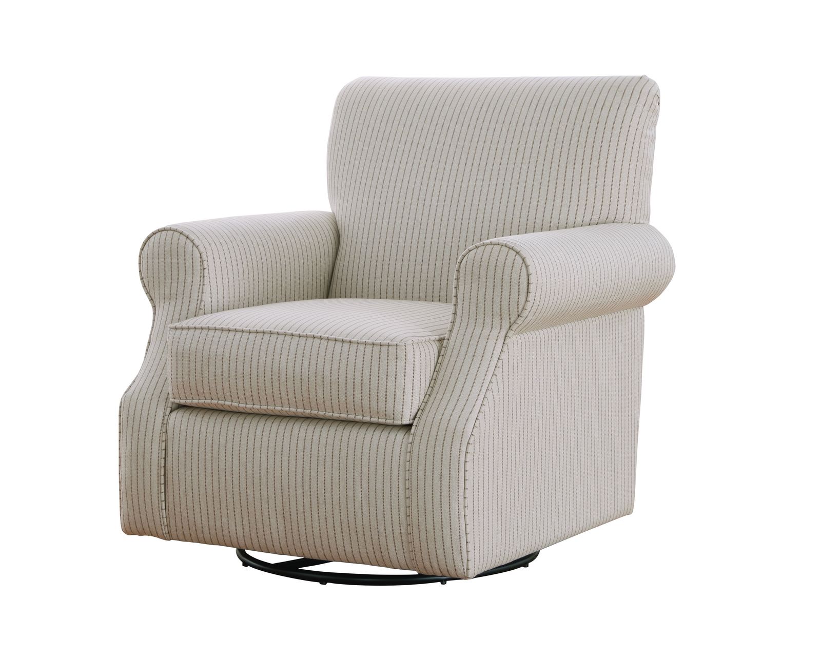 Crossroads Mink 98" Sofa (includes pillows) - Fawcett Oat Swivel Chair 