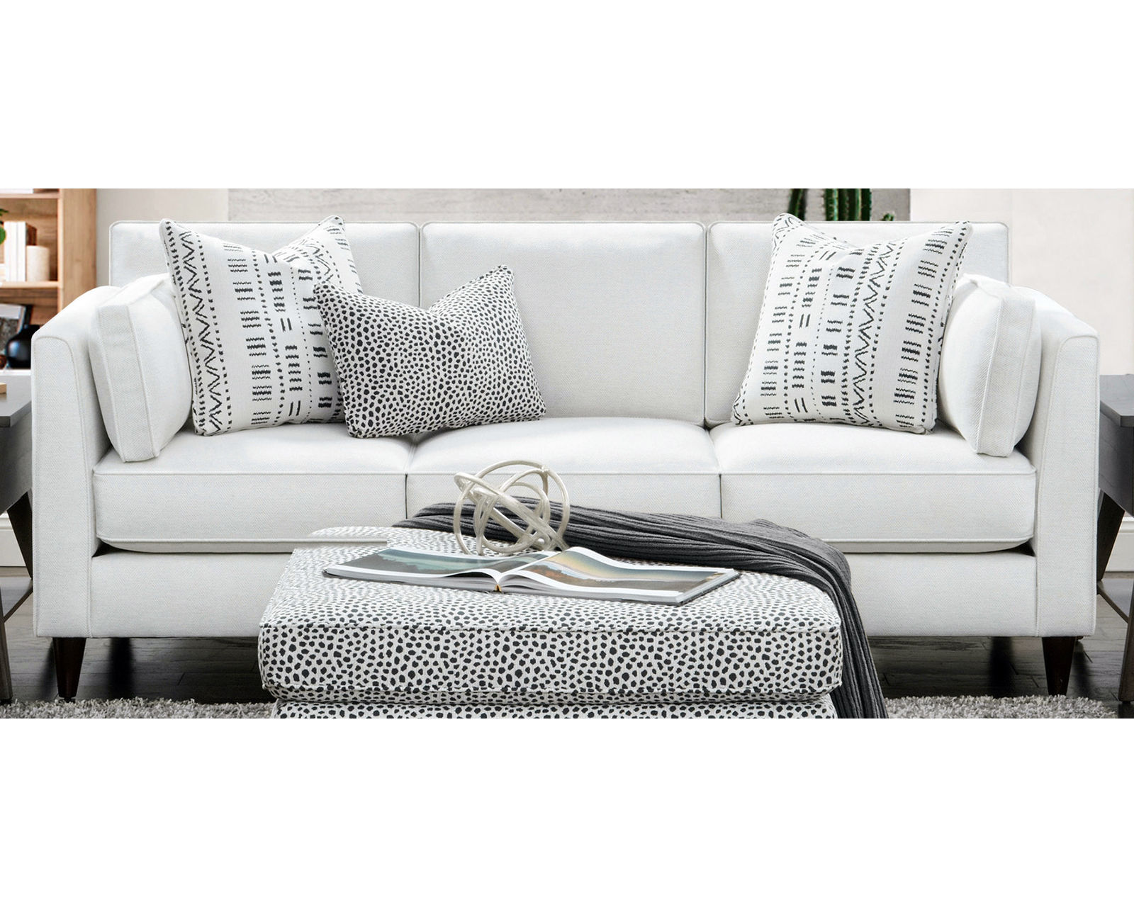 Winston Salt 87" Sofa 17-00 (Performance fabric)