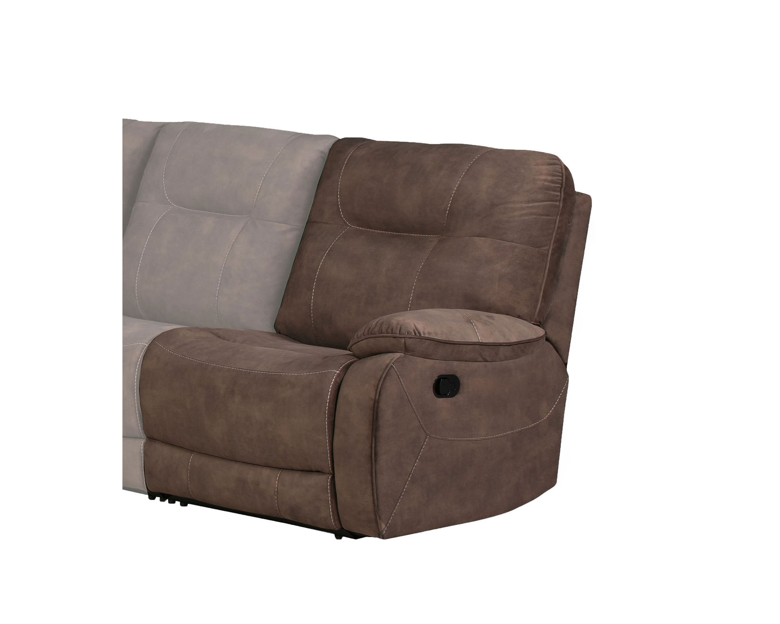 Cooper Brown Reclining Sectional (In stock - Fast shipping) - Cooper Right Arm Facing Recliner