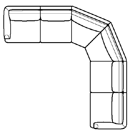 Layout H: Six Piece Sectional 133" x 133"