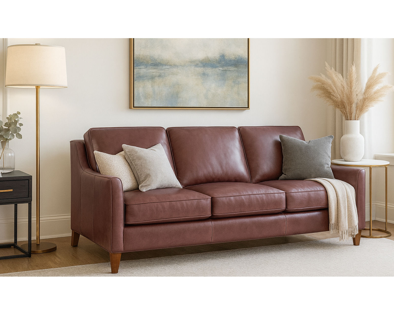 Bradington Young Tatum 626 Sofa (12 leathers) 8-Way Hand Tied - 	Tatum Stationary Sofa