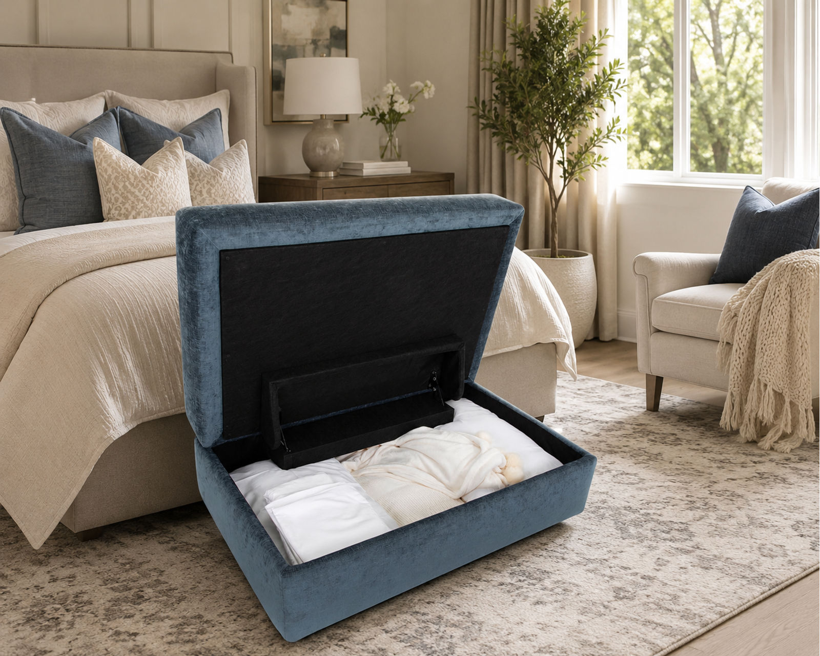 Indigo 90" Sofa (Deep Comfort. Rich Color. Effortlessly Relaxed) - Beautiful Rooms Don’t Have to Cost a Fortune.