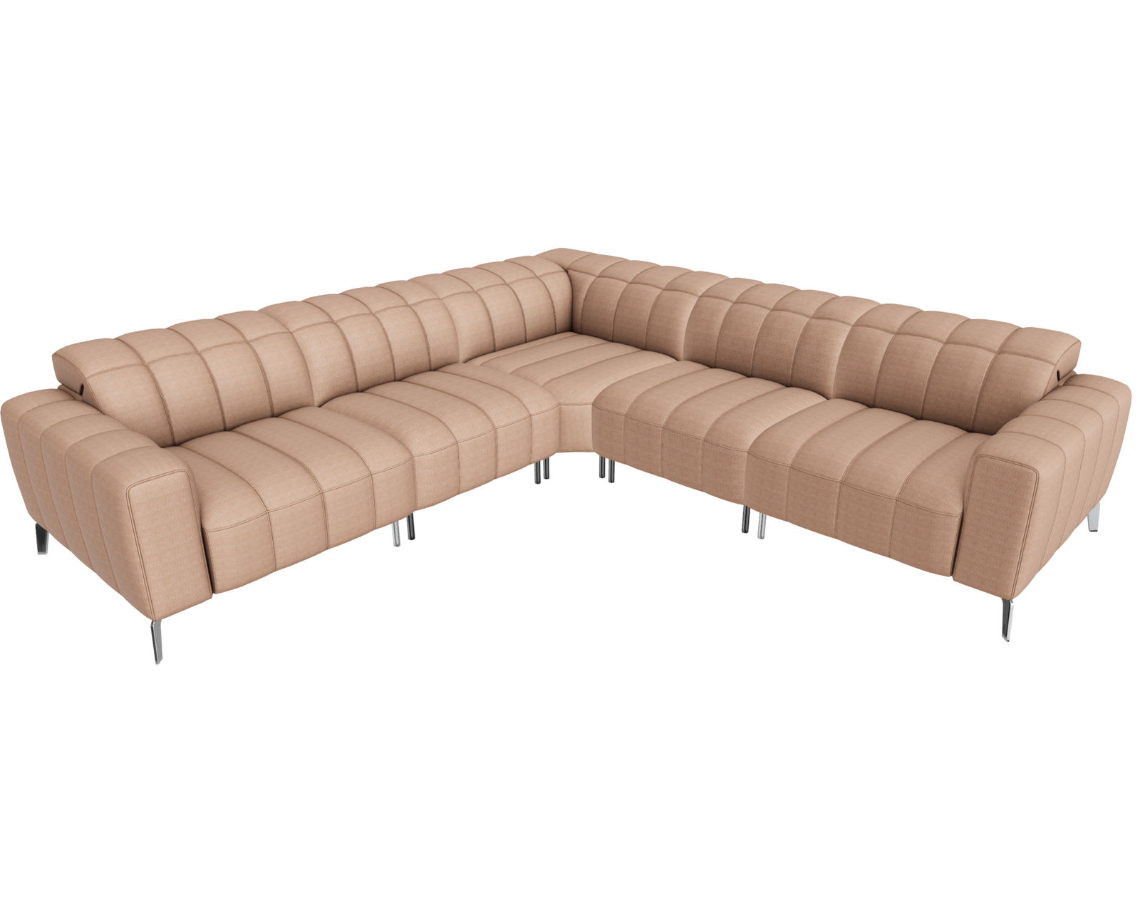 Portento C142 Stationary Sectional (+40 fabrics) - Layout G: Five Piece Sectional 117" x 117"