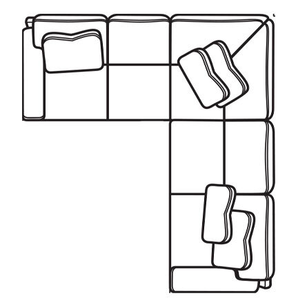 Layout J: Two Piece Sectional 98" x 99"