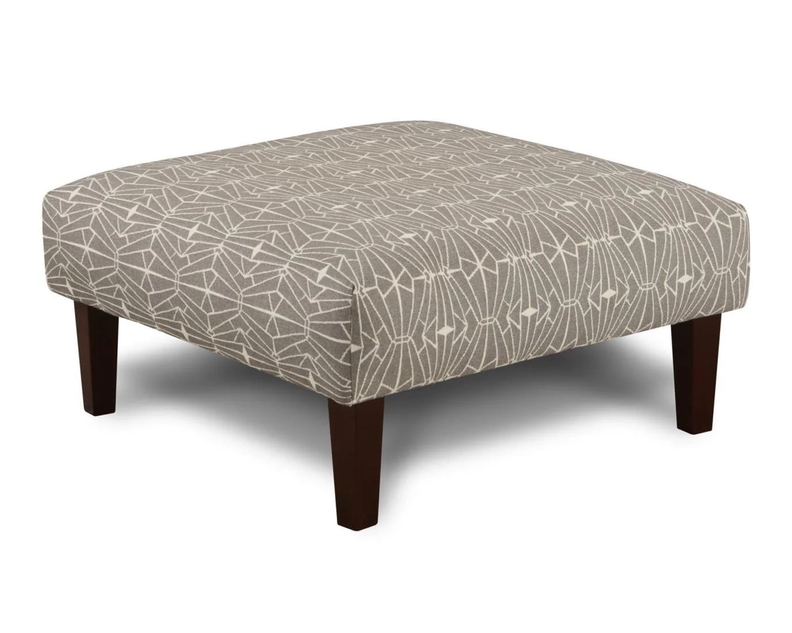 Sugarshack Glacier 86" Sofa 3280B (Performance fabric) - Emblem Charcoal 36" Square Cocktail Ottoman - 159