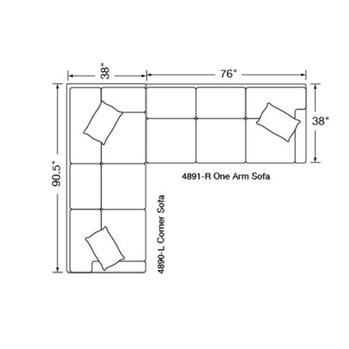 Two Piece Sectional (90.5" x 114")
