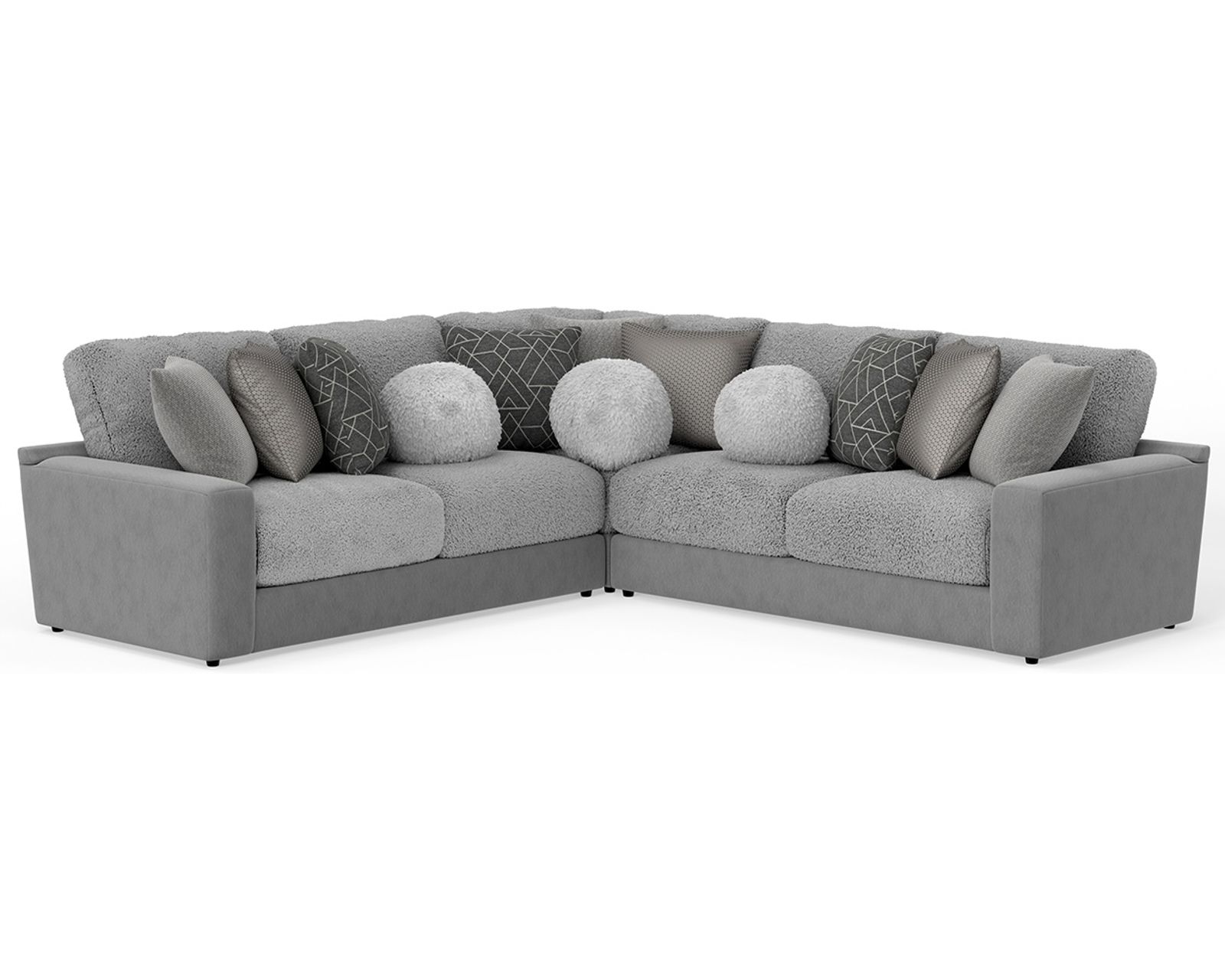Canyon Modular Sectional (2 colors) includes pillows - Shown in Fabric Smoke
