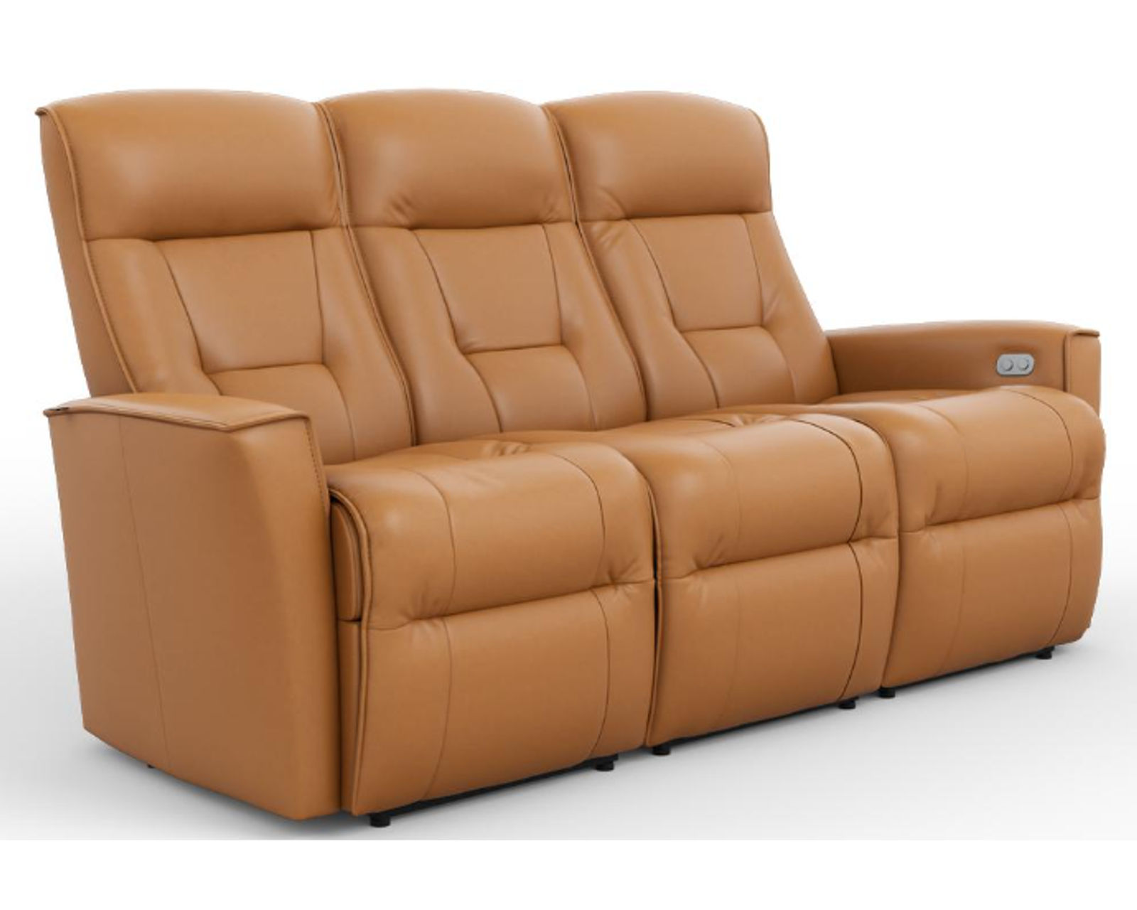 Harstad Power Reclining Wallsaver Sofa (+40 leathers) - Harstad Power Dual Reclining Wallsaver Sofa