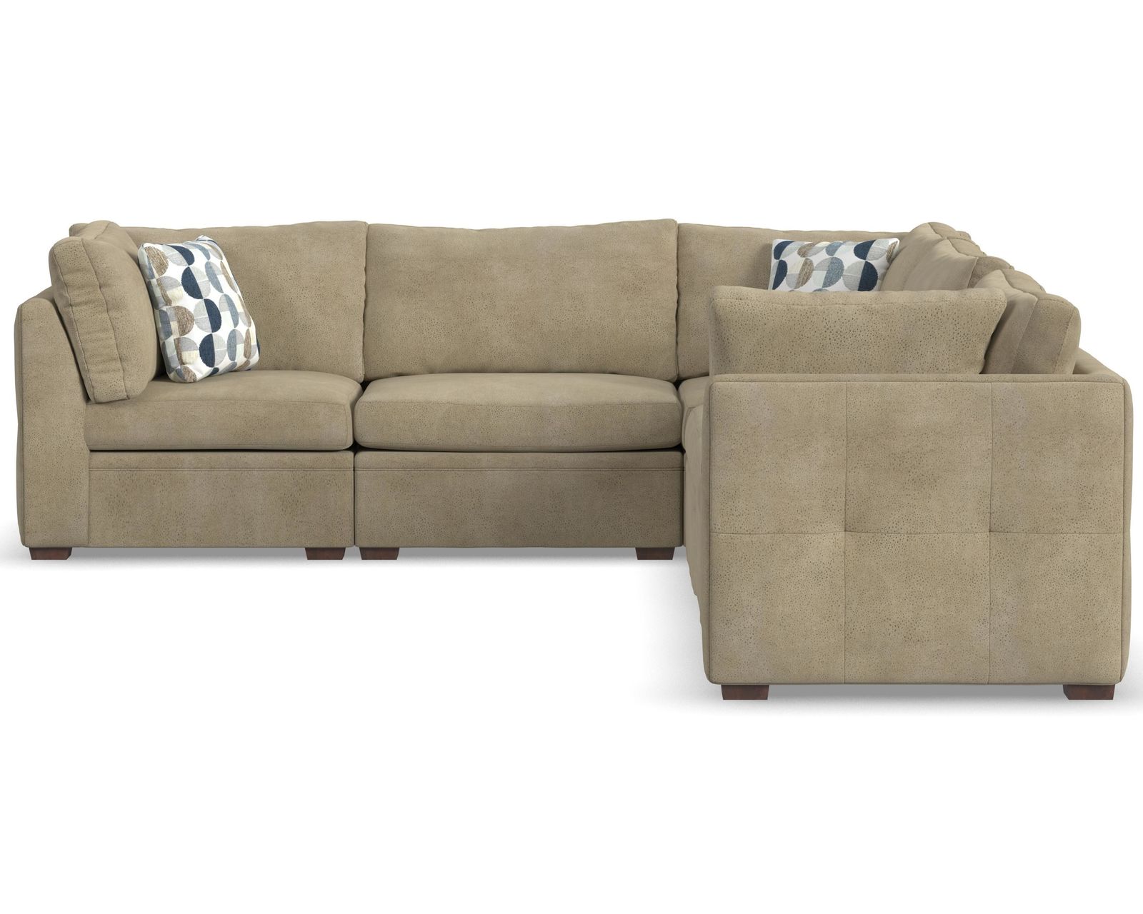 Evelyn 5023 Modular Sectional (+100 fabrics) - Layout H: Six Piece Sectional 114" x 129"